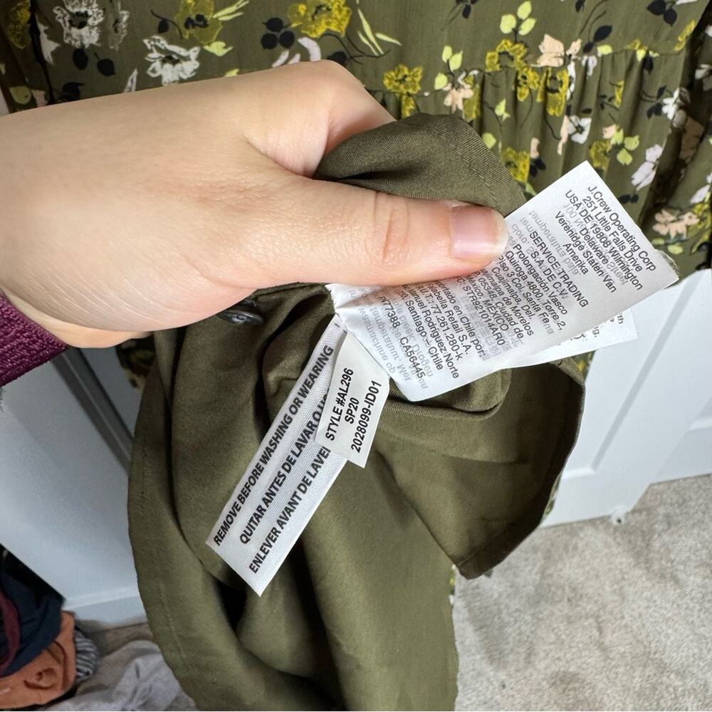 NWT Madewell Cinch Waist Tiered Midi Dress Wildblooms Floral Green Size Small - Picture 6 of 6